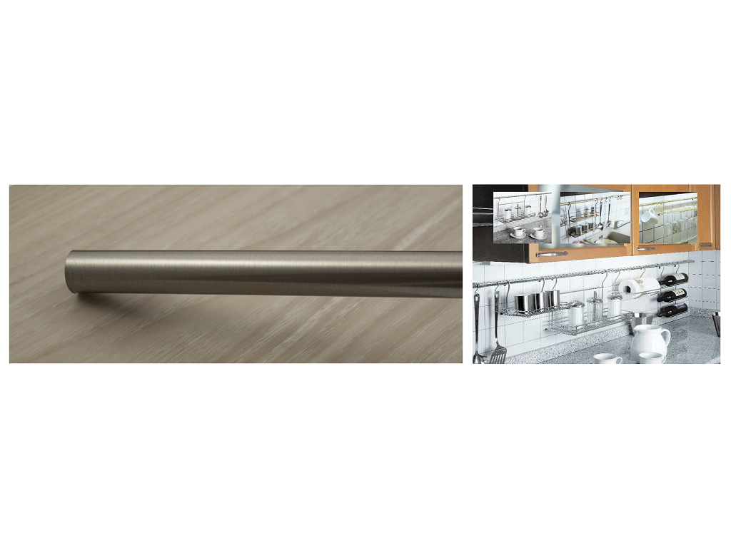 Tubo Tondo d.16 Spessore 1,5 Nickel Satinato cm.100  Manart - immagine 1